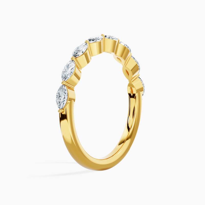 Auriya 14k Gold Marquise East-West Lab Grown Diamond Half Eternity Band 0.80 - 3.00 ct. tw. (F-G, VS)