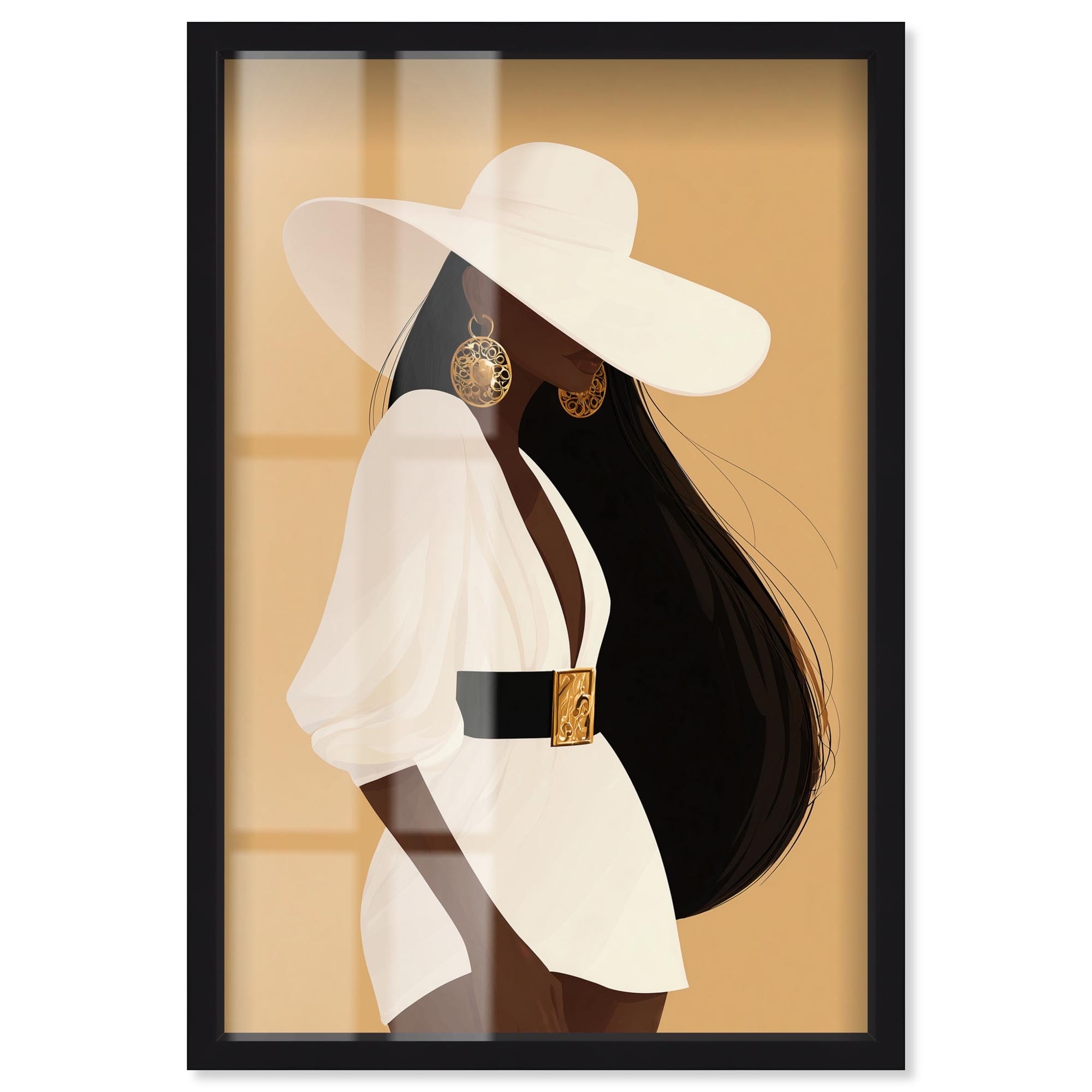 Sun Hat Serenity I Fashion Art Prints Shadowbox Print by Art Remedy