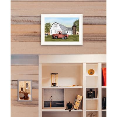 TrendyDecor4U Farmhouse "Y'All Need Milk?" Framed Print Wall Art by Billy Jacobs - Summer Color
