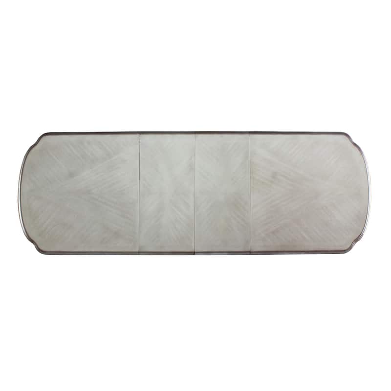 Anastasia Vintage Bone White Removable Leaf Dining Table