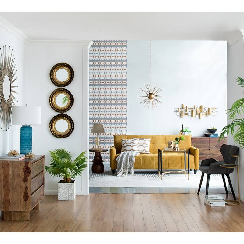 Round Layered Metallic Frame Wall Mirror - 16.25" - Gold