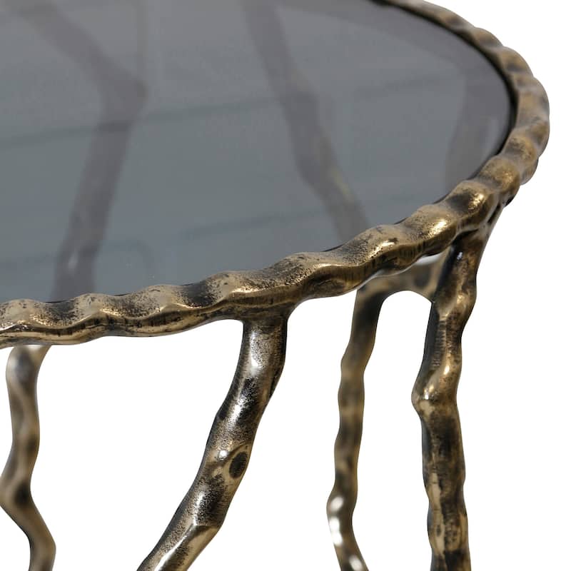 StyleCraft Branchwork Cylinder Nesting Accent Table - Set of 2