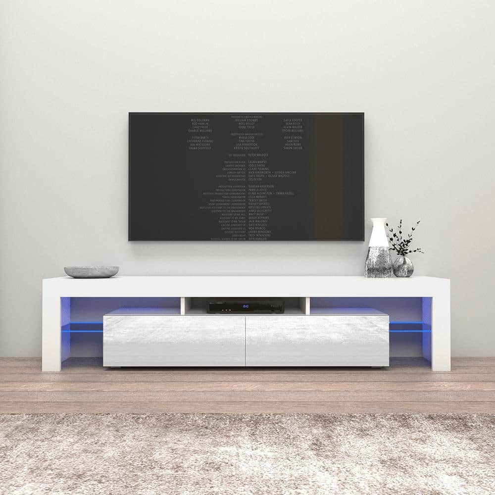 Milano 200 Modern 79-inch TV Stand with 16 Color LEDs