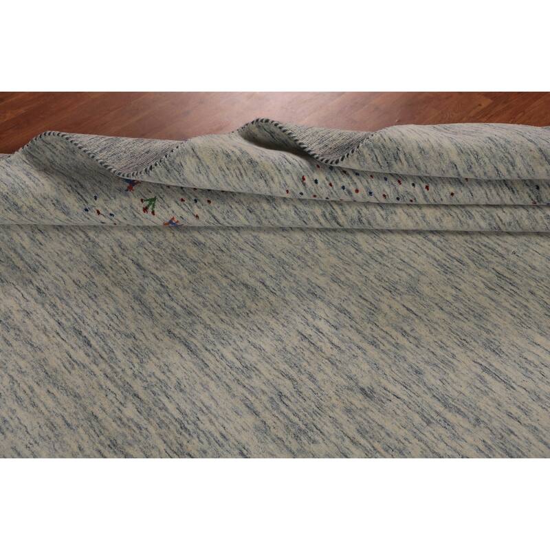Tribal Gabbeh Oriental Rug Hand-Knotted Living Room Wool Carpet - 9'0" x 11'7"
