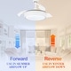 preview thumbnail 32 of 38, 36" Modern Retractable Ceiling Fan with Led Light, 6-Speed Reversible Ceiling Fan with Remote - 36