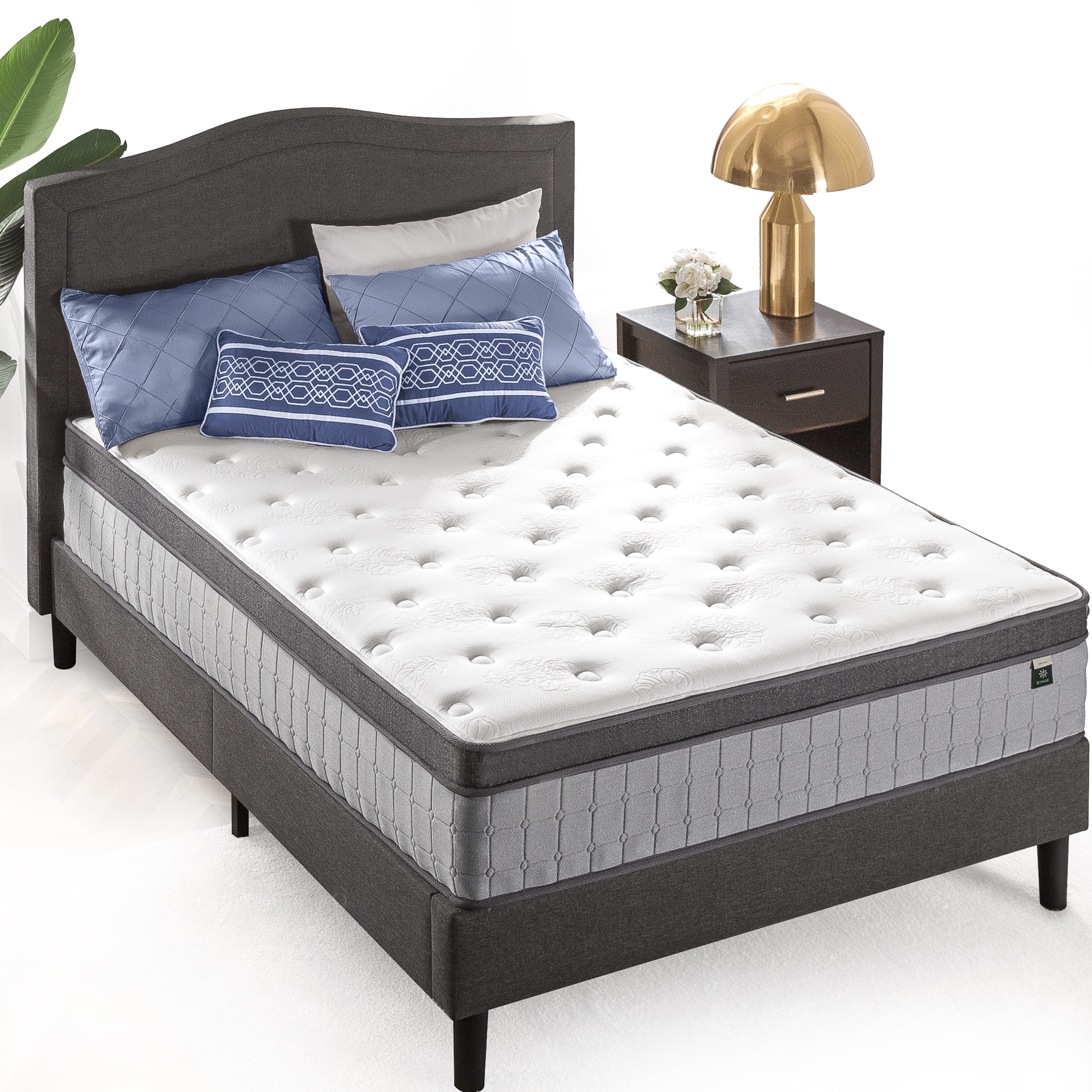Priage By Zinus 13 Inch Comfort Support Pocket Spring Hybrid Mattress On Sale Overstock 31600691 Full