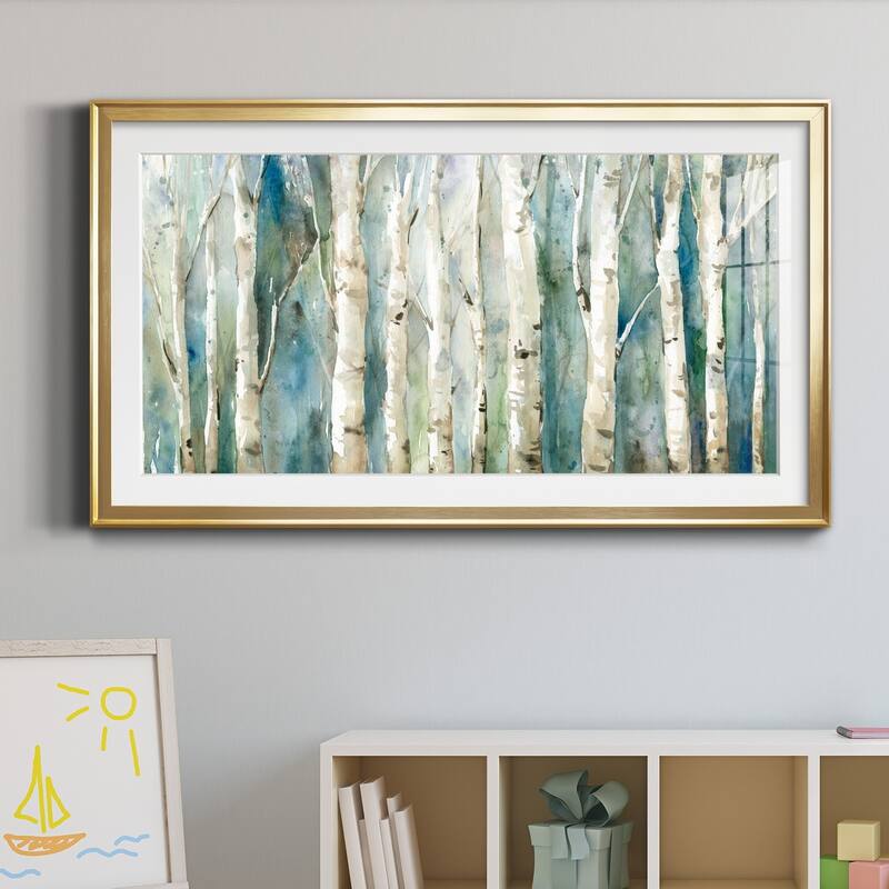 Birch River Walk- Premium Gallery Framed Print - Ready to Hang