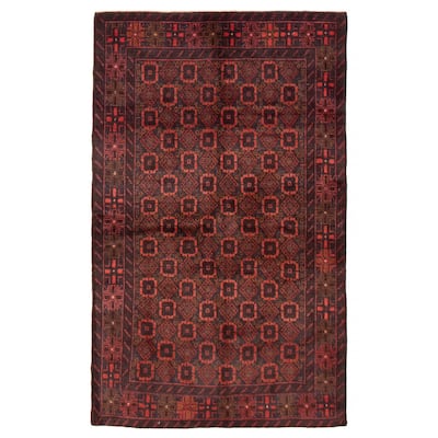 Teimani Red Rug 3'9" x 6'4" - 3'9 x 6'4