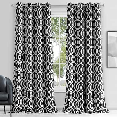 Dainty Home Trellis Blackout Thermal Insulated Grommet Single Panel - 54" x 84"