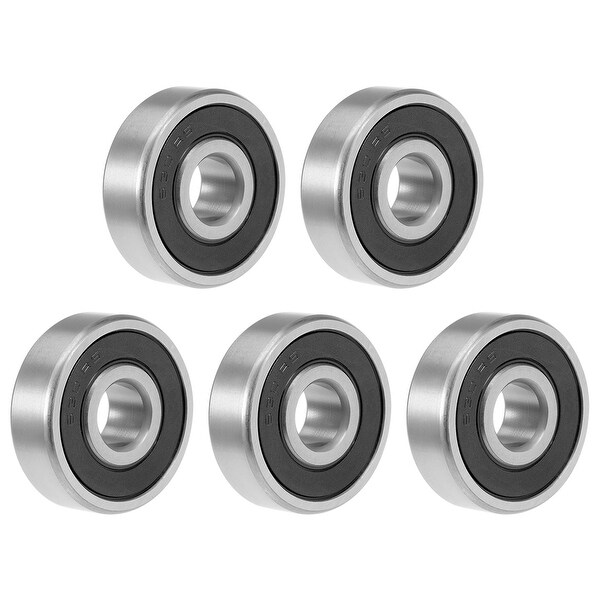 6301-2RS Deep Groove Ball Bearing 12x37x12mm Double Sealed Chrome Bearings 5pcs - 5 Pack - 6301-2RS (12*37*12)