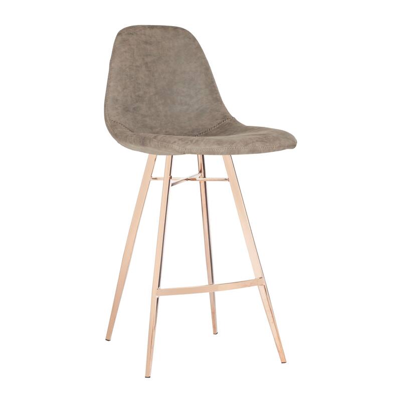 SAFAVIEH Bluette -25 Inch Brown/ Copper Counter Stool - 17" x 19" x 39" - 17Wx19Dx38H