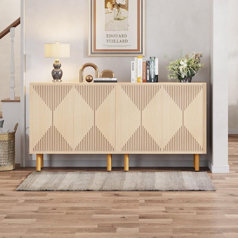 58 Inches Sideboard Buffet Cabinet with Doors Freestanding Storage Cabinet