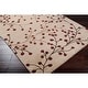 preview thumbnail 190 of 196, Sakura Handmade Transitional Floral Wool Area Rug 6' Square - Burgundy - Runner/Square
