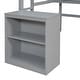 preview thumbnail 10 of 12, Full Size Wooden Loft Bed with Integrated Desk and 2-Drawer Cabinet , Sturdy Pine Construction