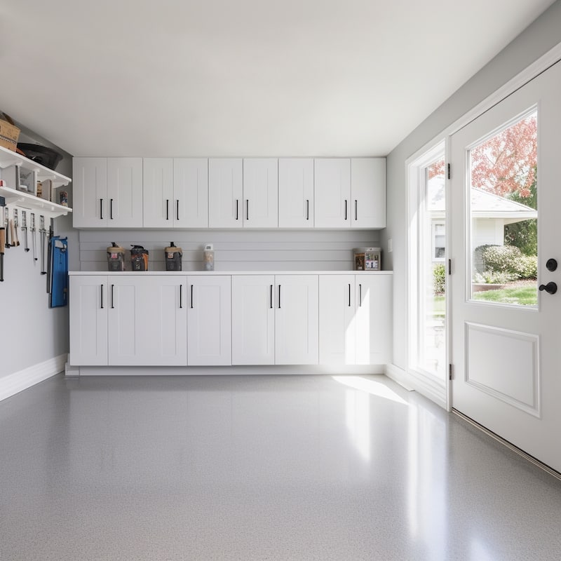 24 Inch White Shaker Double Door Wall Cabinet Solid Wood with 2 adjustable shelves for Kitchen, Bathroom and Garage Storage