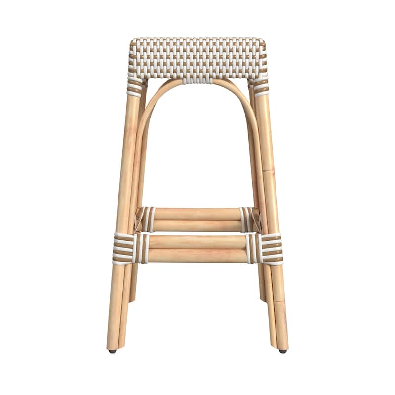 Robias Rectangular Rattan 30" Bar Stool
