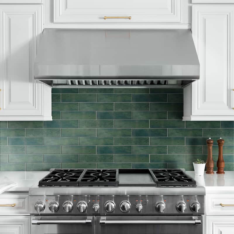 Merola Tile Capri Brick Oliva 2-1/2" x 10" Porcelain Floor and Wall Tile