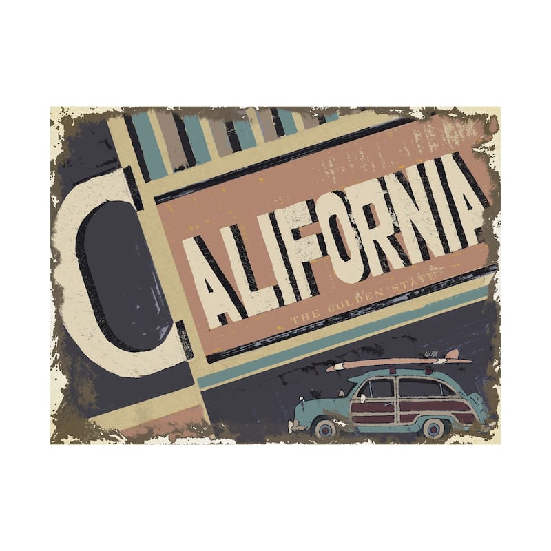 California (60 x 45) Canvas Art Print - Large