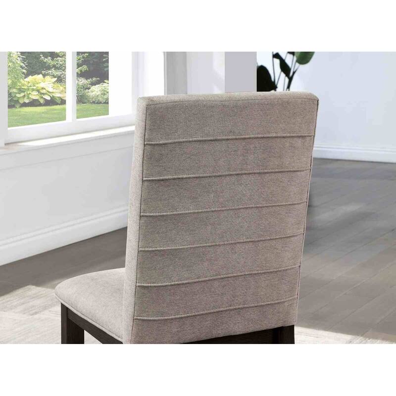 Side Chairs Set Antique Black Finish Transitional