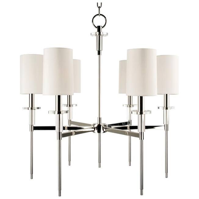 Hudson Valley Lighting Amherst 6 Light 25" Wide Chandelier - Polished Nickel