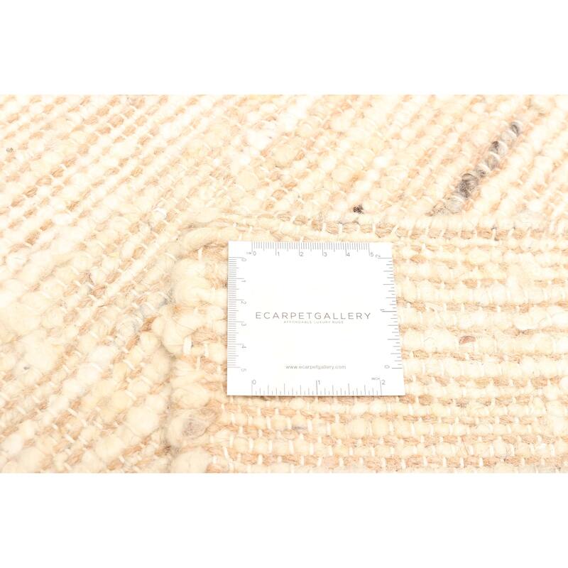 ECARPETGALLERY Braid weave Sienna Tan Wool Rug - 4'11 x 7'10