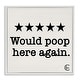 preview thumbnail 16 of 23, Stupell Bathroom Rating Five Starts Would Poop Here Again Black Framed Art, 12x12, Proudly Made in USA 12 x 12 - Wood - White