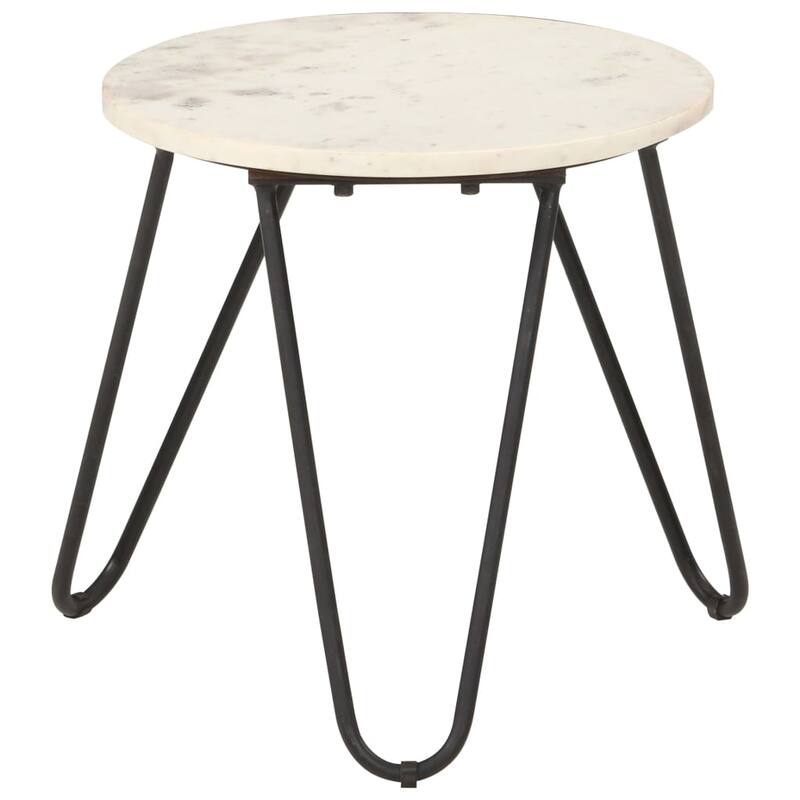 vidaXL Coffee Table End Table Side Sofa Table Real Stone with Marble Texture