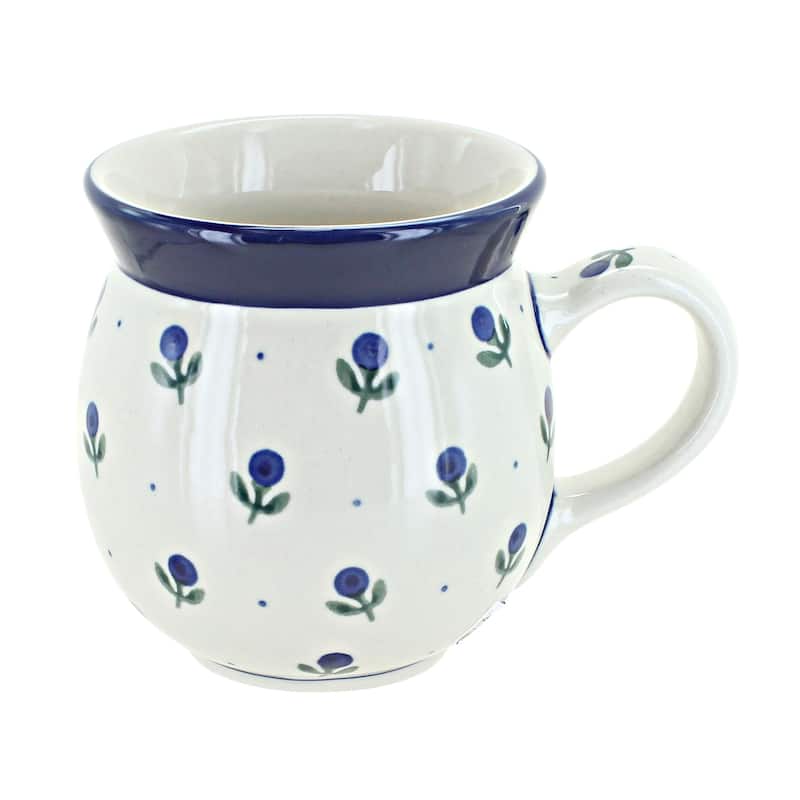 Blue Rose Polish Pottery Ceramika Artystyczna Bubble Mug - Blueberry