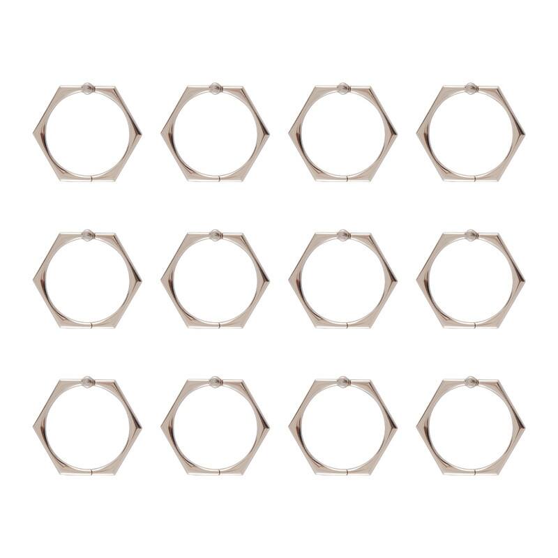 Utopia Alley Rustproof Zinc Shower Curtain Rings for Bathroom, Set of 12