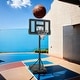 preview thumbnail 1 of 13, Adjustable Height Portable Basketball Hoop with 44" Backboard, Wheels Black