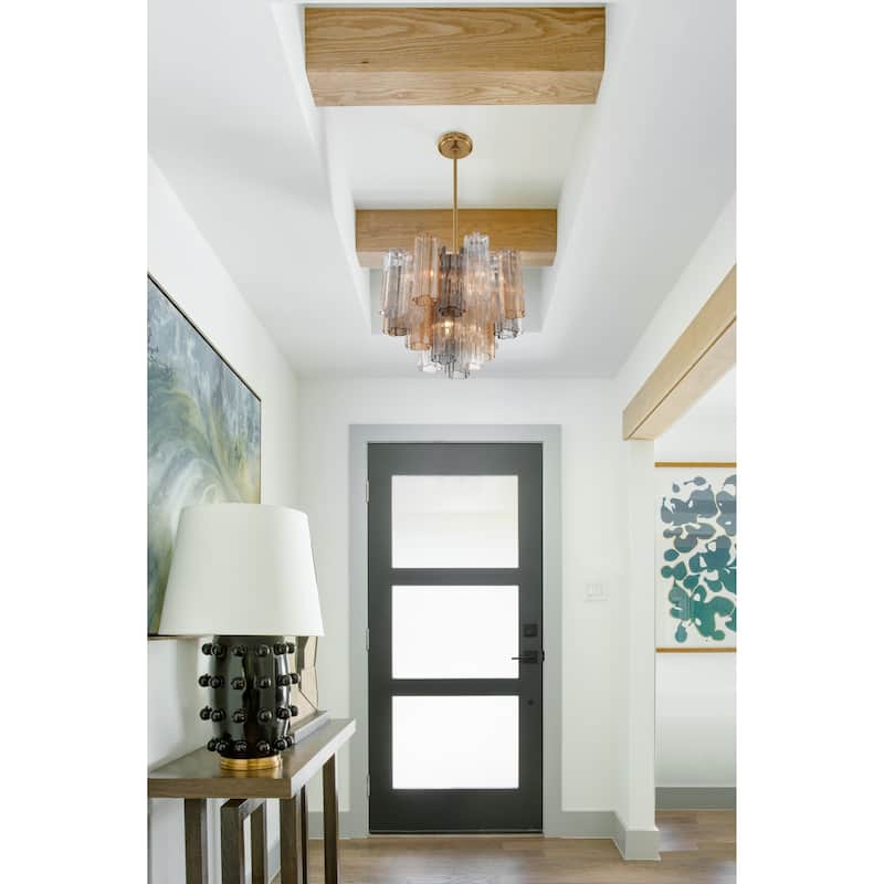 Addis 4 Light Aged Brass Chandelier - 17.75"W x 13.75"H x 17.75"D