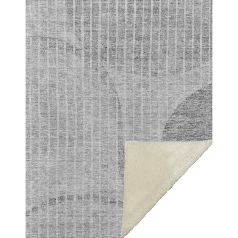 Premium Machine Washable Geo Sherpa Throw Blanket
