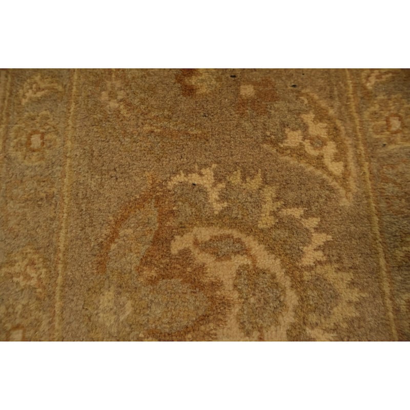 Hand Knotted Oriental 100% Wool Carpet Traditional All-Over Yellow & Gold Peshawar Area Rug - 10' 3'' X 7' 10''