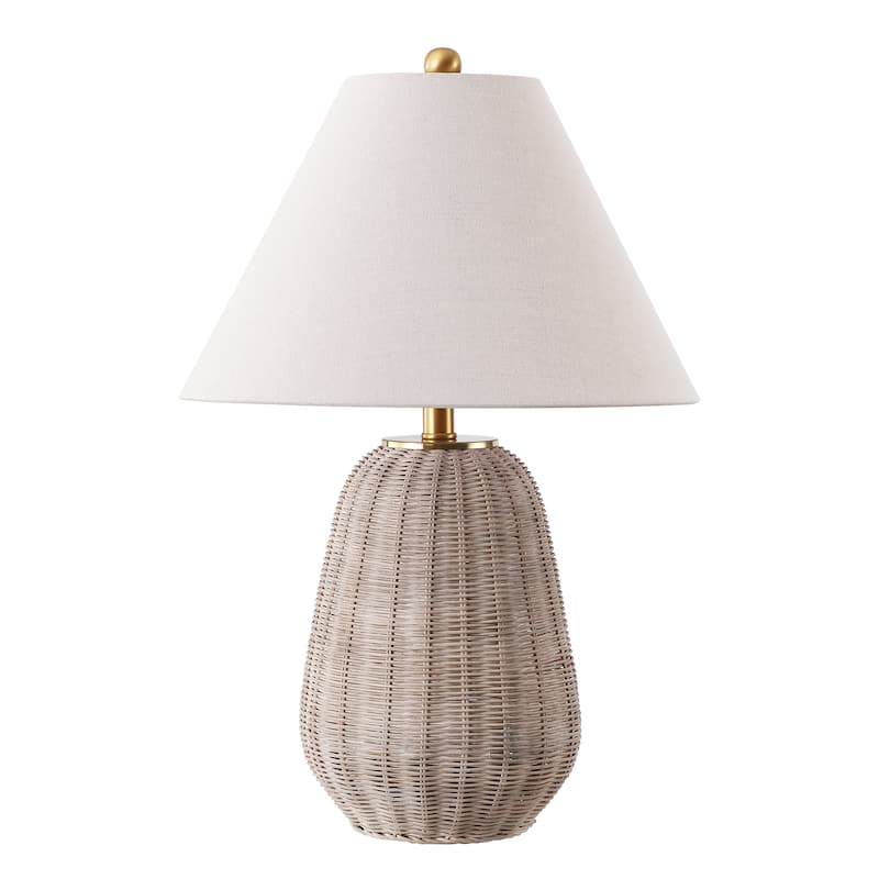 SAFAVIEH Lighting Isaura, 25-inch, Rattan Table Lamp - 16"W x 16"D x 25"H