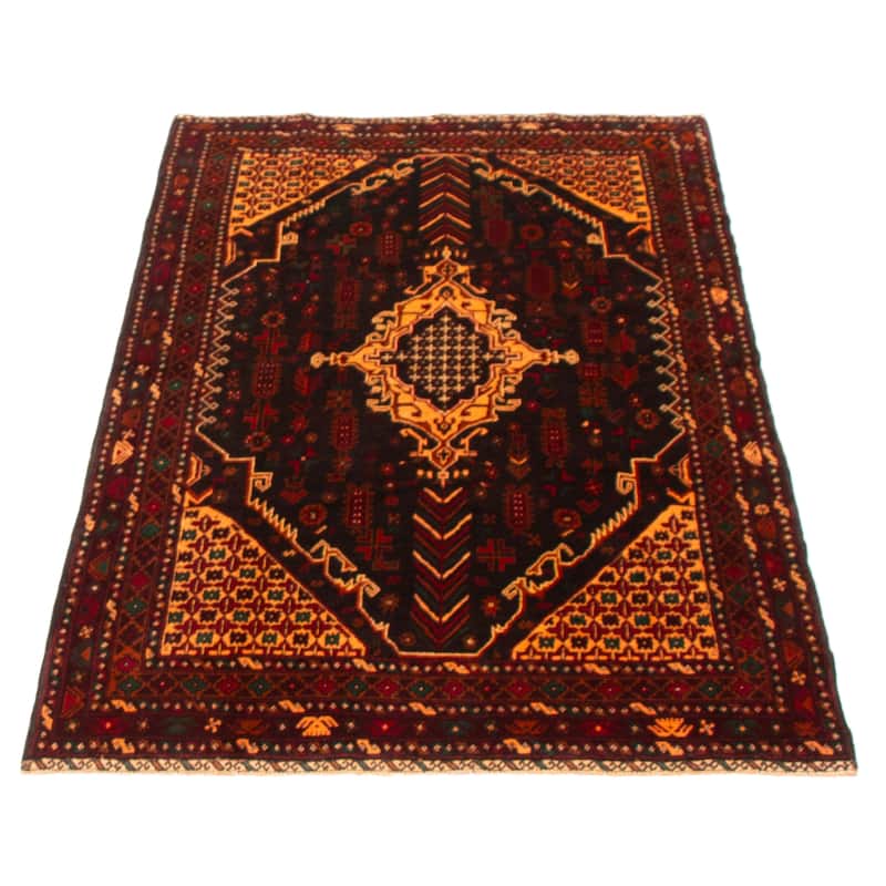 Teimani Black Rug 4'1" x 6'8" - 4'1 x 6'8