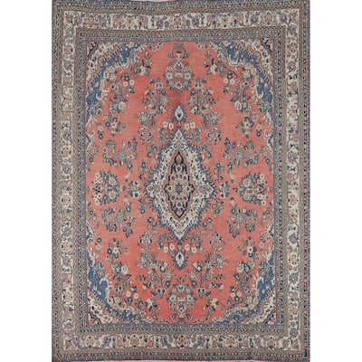 Vintage Hamedan Persian Vintage Area Rug Handmade Wool Carpet - 8'10"x 11'3"
