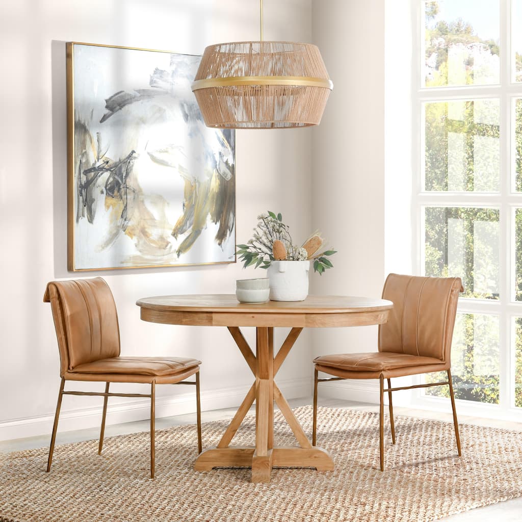 Maxwell Oval Pine Wood Dining Table by Kosas Home