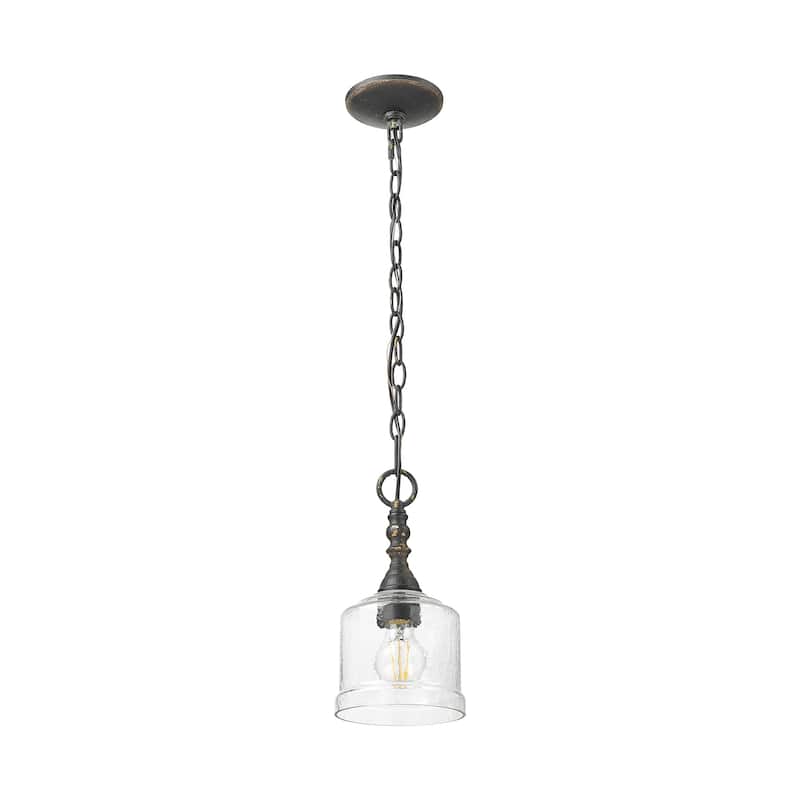 Golden Lighting 0806-M1L HWG Keating 6" Wide Mini Pendant
