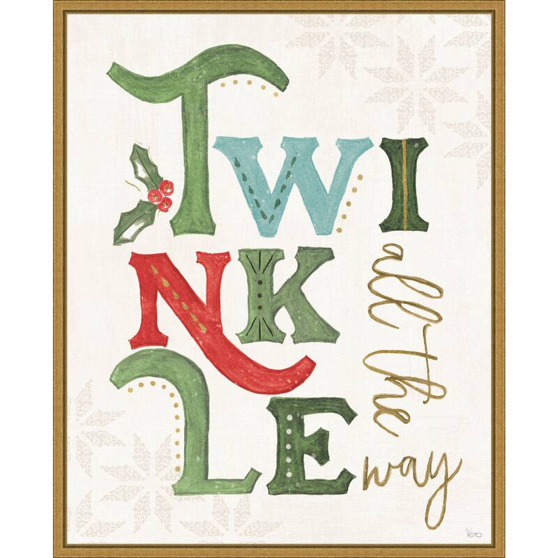 Elegant Holiday VII by Veronique Charron Framed Canvas Wall Art Print