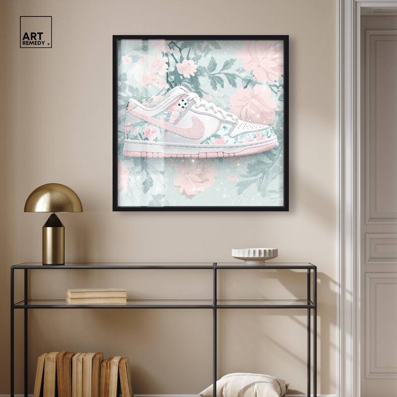 Dainty Floral Sneaker Shadowbox by Art Remedy