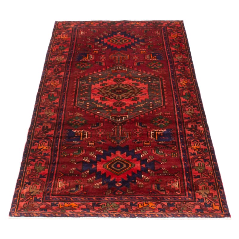 ECARPETGALLERY Hand-knotted Andelz Red Wool Rug - 4'4 x 8'4