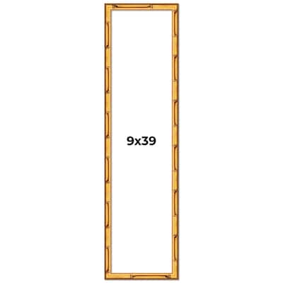 9x39 Frame Gold Bamboo Picture Frame Modern Photo Frame Includes UV Acrylic Shatter Guard Front Acid Free Foam Backing Board