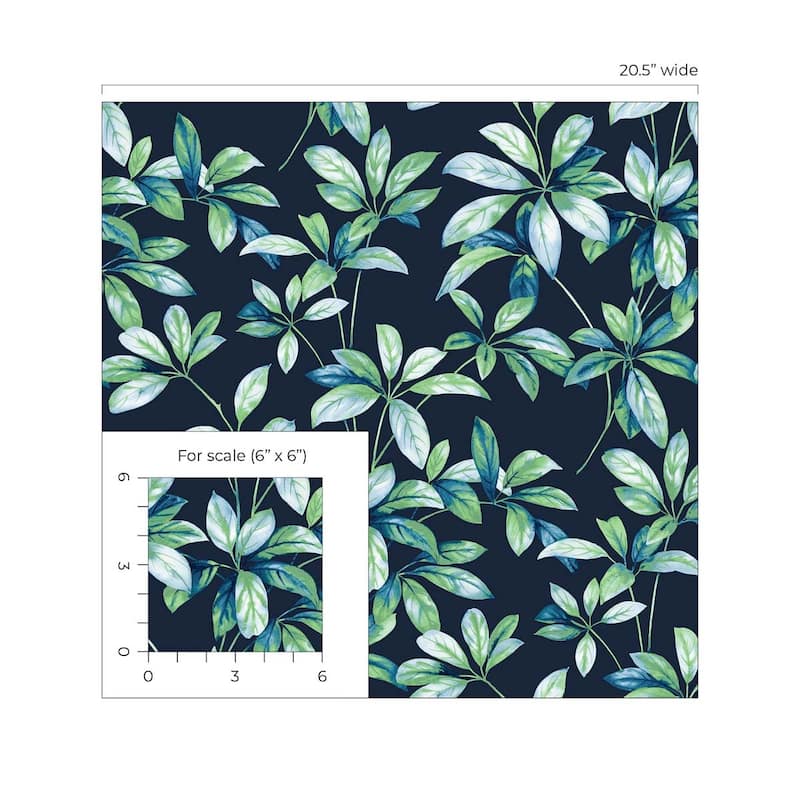 NextWall Leaf Trail Peel and Stick Wallpaper