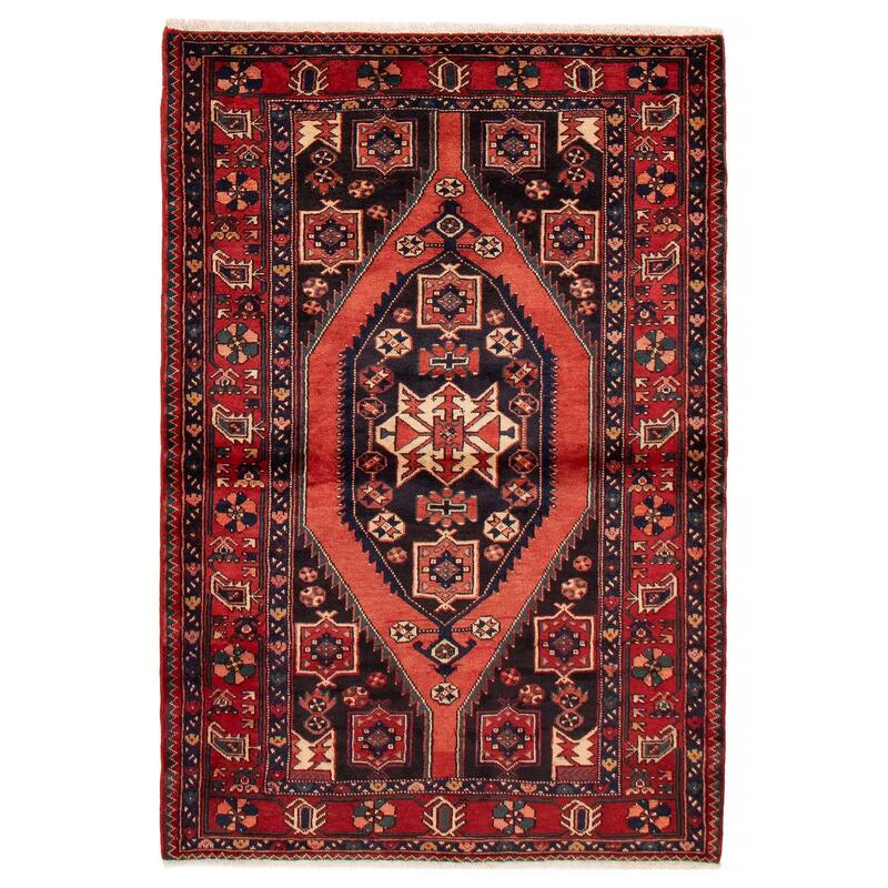 ECARPETGALLERY Hand-knotted Andelz Black Wool Rug - 4'8 x 6'10 - Black - 4'8 x 6'10