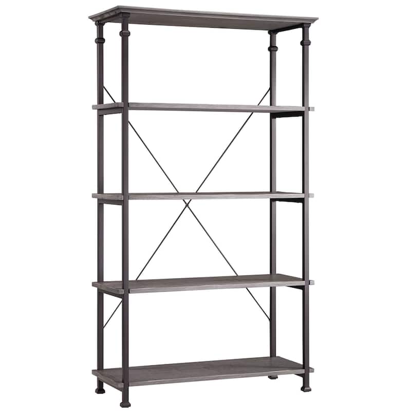 Myra Vintage Industrial Rustic 40-inch Bookcase by iNSPIRE Q Classic - Grey