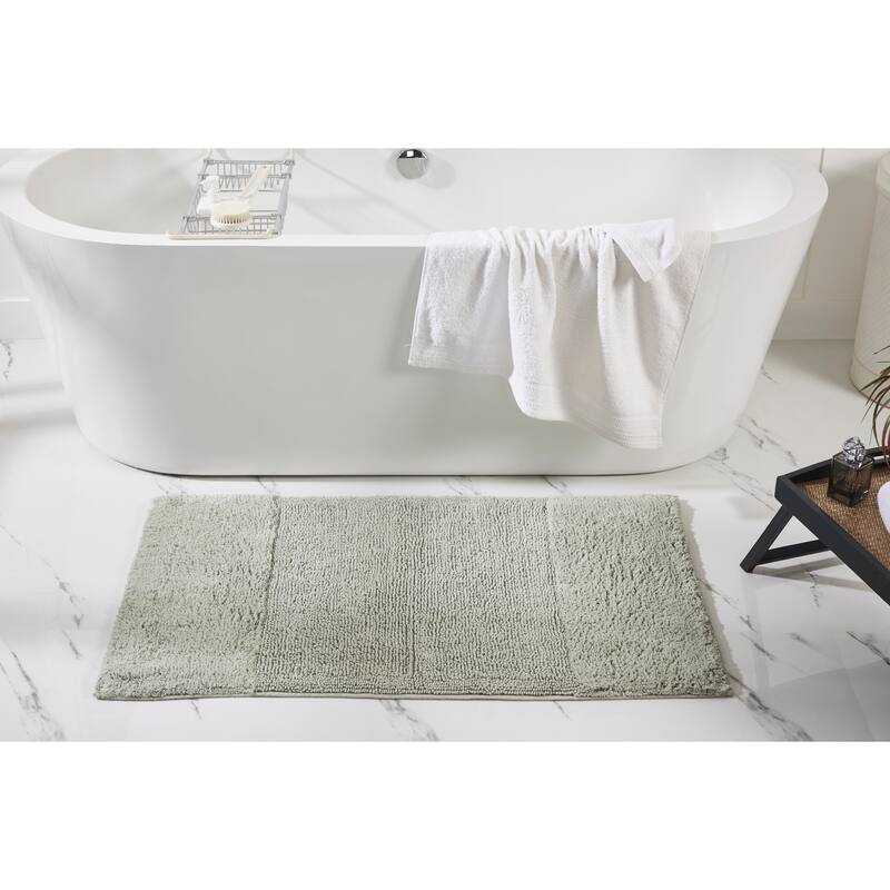 Better Trends Bath Rug 100% Cotton Water Absorbent Tufted Bathroom Rug Set for Shower, Sink Mats Machine Wash Granada Collection
