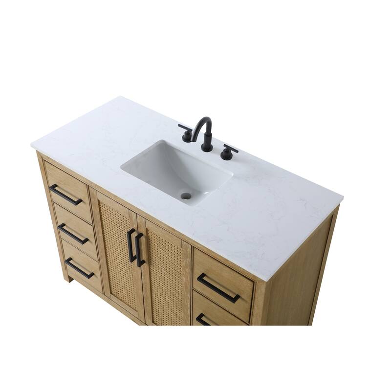 Elegant Lighting VF29548 Alina 48" Free Standing Single Basin Vanity
