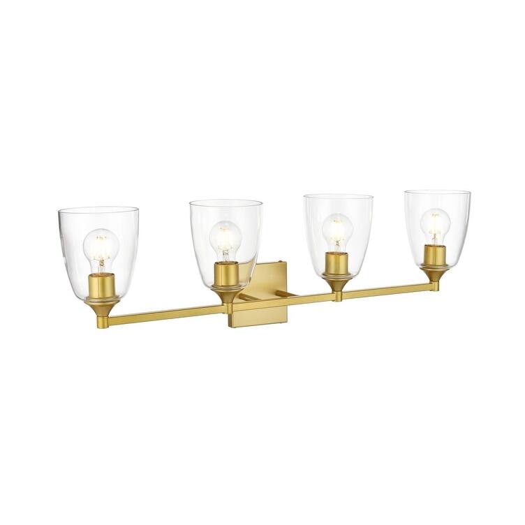 Gina 1 Light Black and Clear Bath Sconce