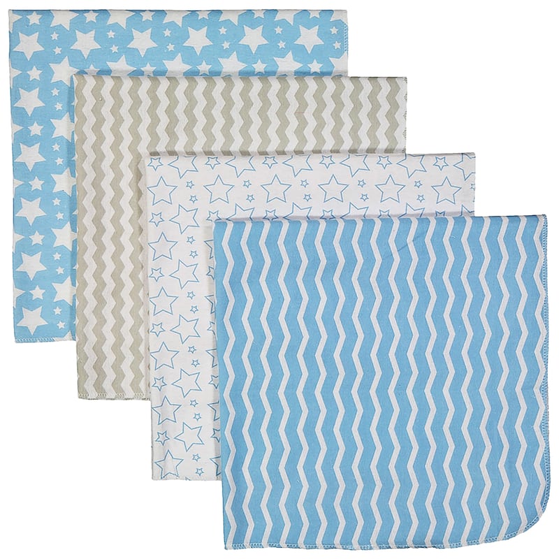 Baby Boys 7 Piece Moose Baby Gift Set, Blue