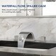 preview thumbnail 31 of 34, Double Handle Waterfall Bathroom Faucet with Pop-up Drain,Widespread 3 Hole Bathroom Sink Faucet